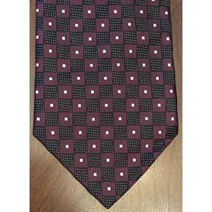 Foggia Burgundy Black Hand Made 100% Silk Men’s Neck Tie